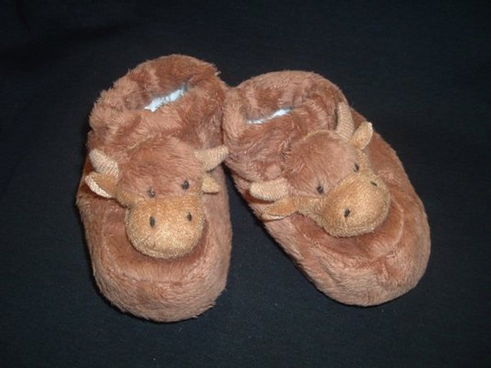 Highland cow baby slippers best sale